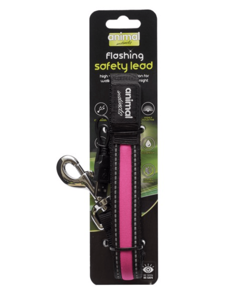 Flashing Safety Lead (Animal Instincts) - SnowPaw Store - Animal Instincts - Dog Collars, Leads, Belts